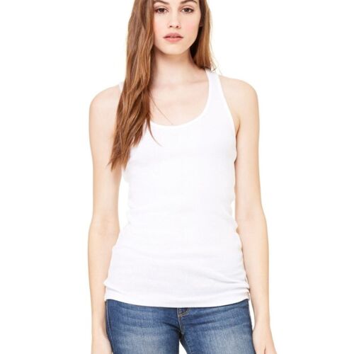 Ladies' 2×1 Rib Racerback Longer Length Tank Thumbnail