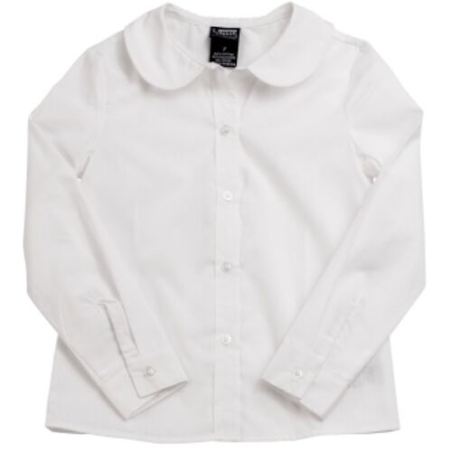 Ladies Peter Pan Shirt Long Sleeve  XS-XL Thumbnail