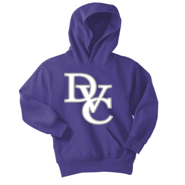 Youth Pullover Hooded Sweatshirt, DVC_Team_Gray/White Thumbnail