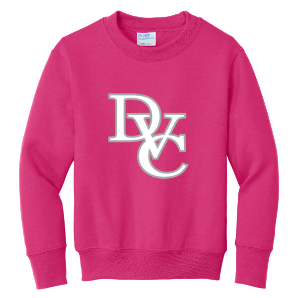 Youth Crewneck Sweatshirt, DVC_Team_Gray/White Thumbnail