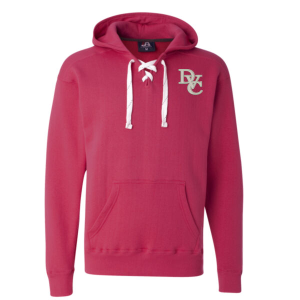 Adult Sport Lace Hooded Sweatshirt, DVC_Team_Gray/White Thumbnail