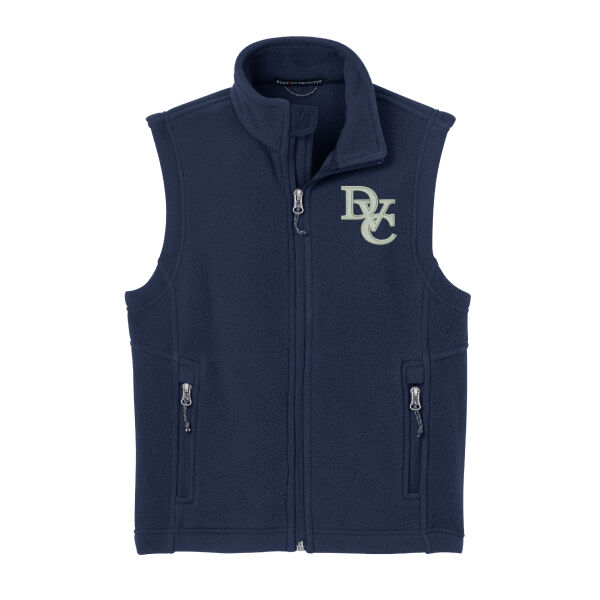 Youth Fleece Vest, DVC_Team_Gray/White Thumbnail