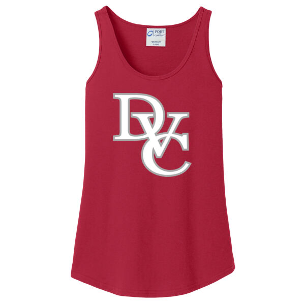 Ladies 100% Cotton Tank Top, DVC_Team_Gray/White Thumbnail