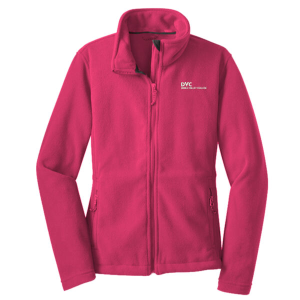 Ladies Fleece Jacket, DVC_White Thumbnail
